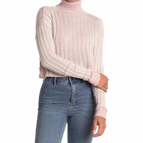 New Abound Pink Turtleneck Sweater Womens Size XL Pink Salmon Ribbed - Picture 1 of 5